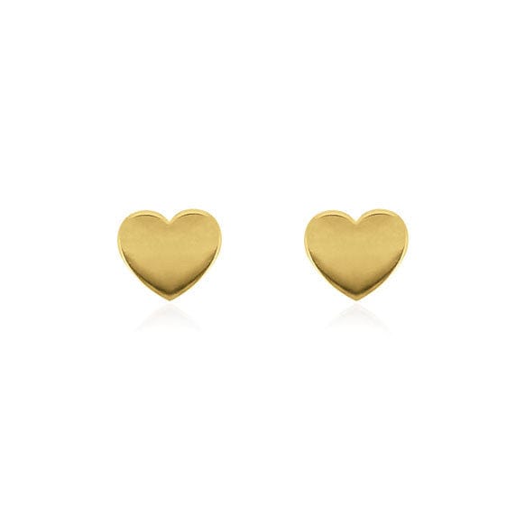 Heart Stud Earrings | Yellow Gold - Linda Tahija - Coco Blue