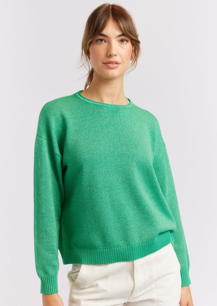 Hightide Sweater | Emerald Lurex - Alessandra - Coco Blue