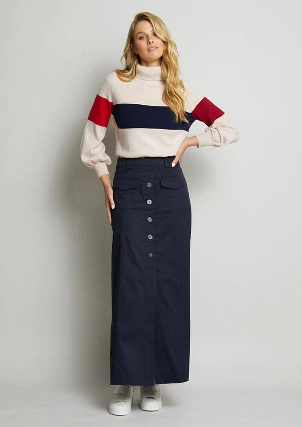 Hudson Maxi Skirt | Navy - Elms + King - Coco Blue