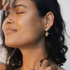 Hydrangea Double Drop Earrings | Gold - Linda Tahija - Coco Blue