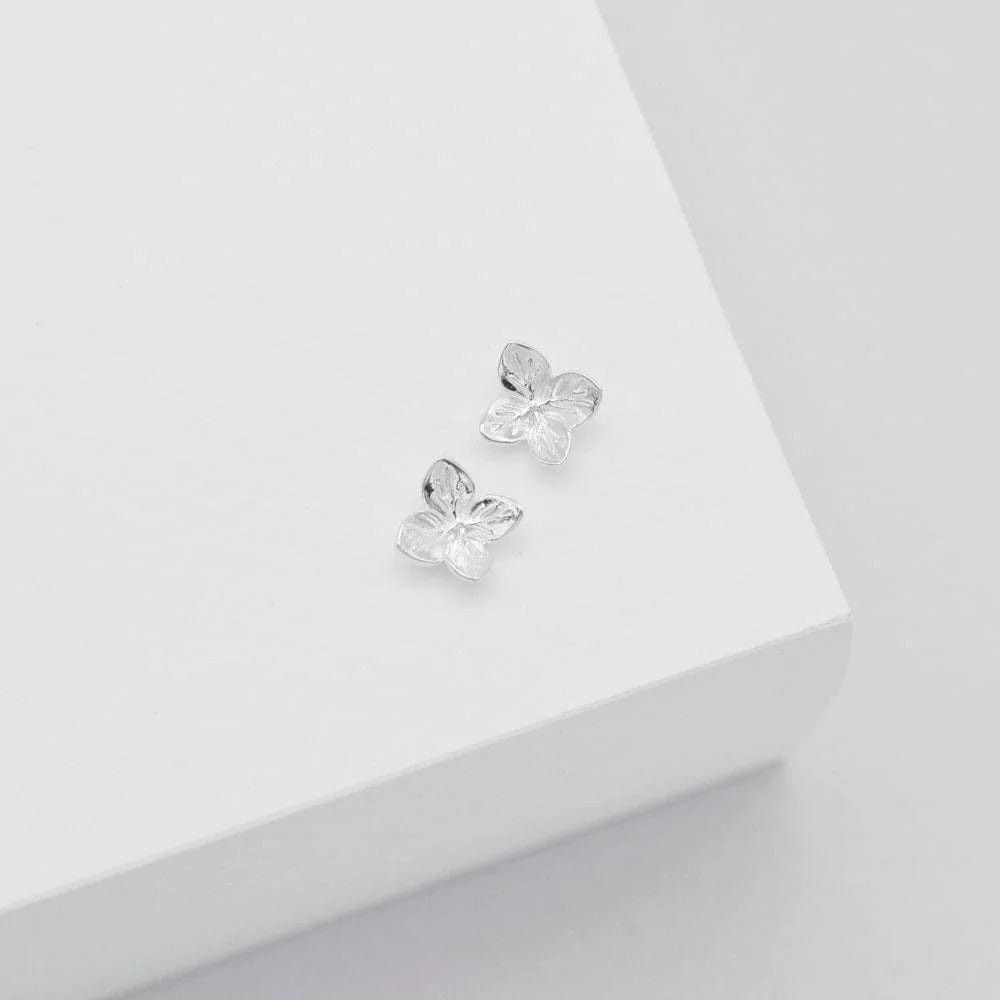 Hydrangea Stud Earrings | Silver - Linda Tahija - Coco Blue