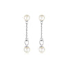 Lacy Pearl Drop Earrings | Silver - Linda Tahija - Coco Blue