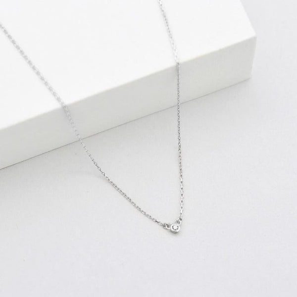 Legacy Diamond Necklace | 9k White Gold - Linda Tahija - Coco Blue