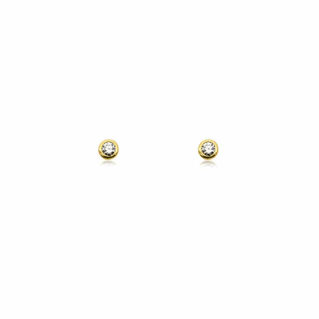 Legacy Diamond Stud Earrings | 9k Gold - Linda Tahija - Coco Blue