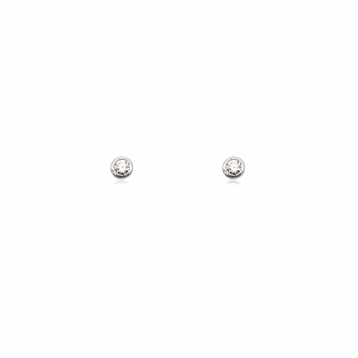 Legacy Diamond Stud Earrings | 9k White Gold - Linda Tahija - Coco Blue