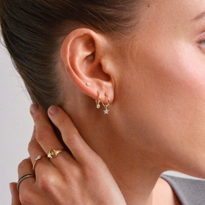 Legacy Diamond Stud Earrings | 9k White Gold - Linda Tahija - Coco Blue