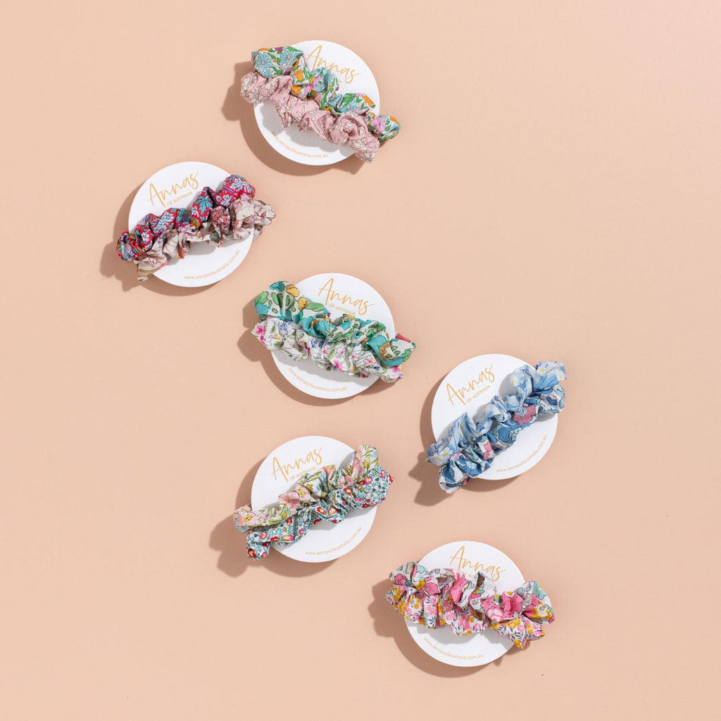 Liberty Mini Scrunchie Set - Annas of australia - Coco Blue