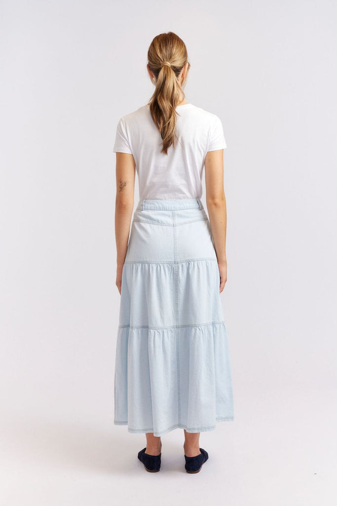 Lotus Skirt | Pale Blue Denim - Alessandra - Coco Blue