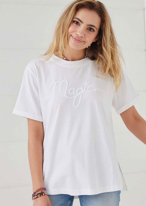Magic Embroidered Tee - Binny - Coco Blue