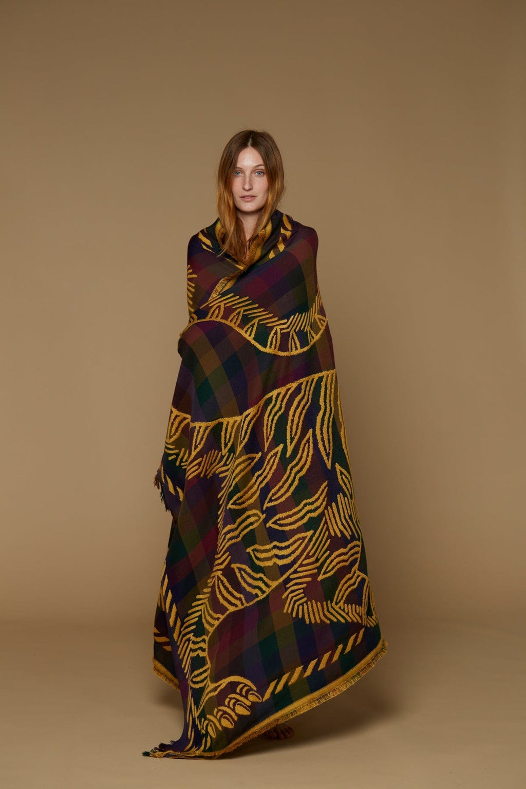Mantra Woollen Throw | Plum - Inoui Editions - Coco Blue