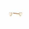 Micro Heart Stud Earrings | Rose Gold - Linda Tahija - Coco Blue