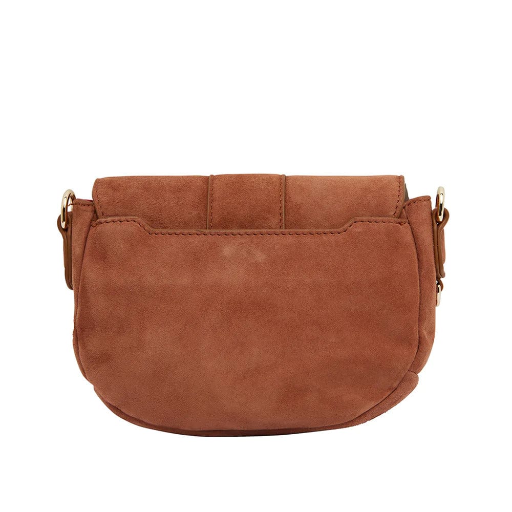 Mini Zara Saddle Bag | Gingerbread Suede - Arlington Milne - Coco Blue