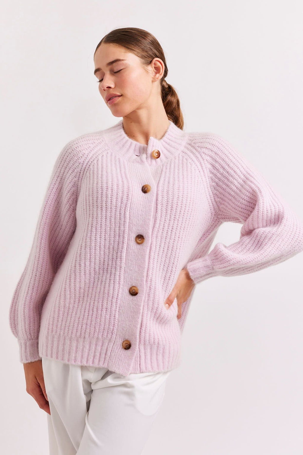 Montreal Cardigan | Musk - Alessandra - Coco Blue