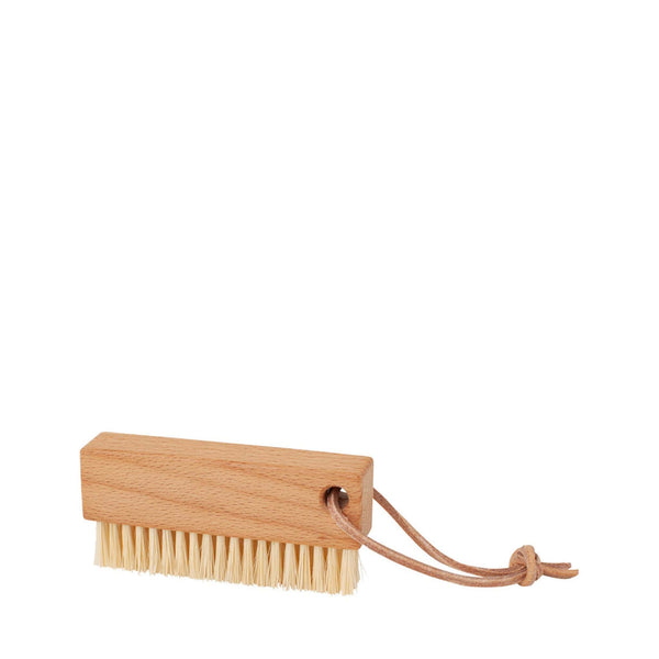 Nail Brush With Leather Strap - Redecker - Coco Blue