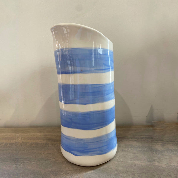Noss Vase | Large | Cornflower Stripe - Noss - Coco Blue