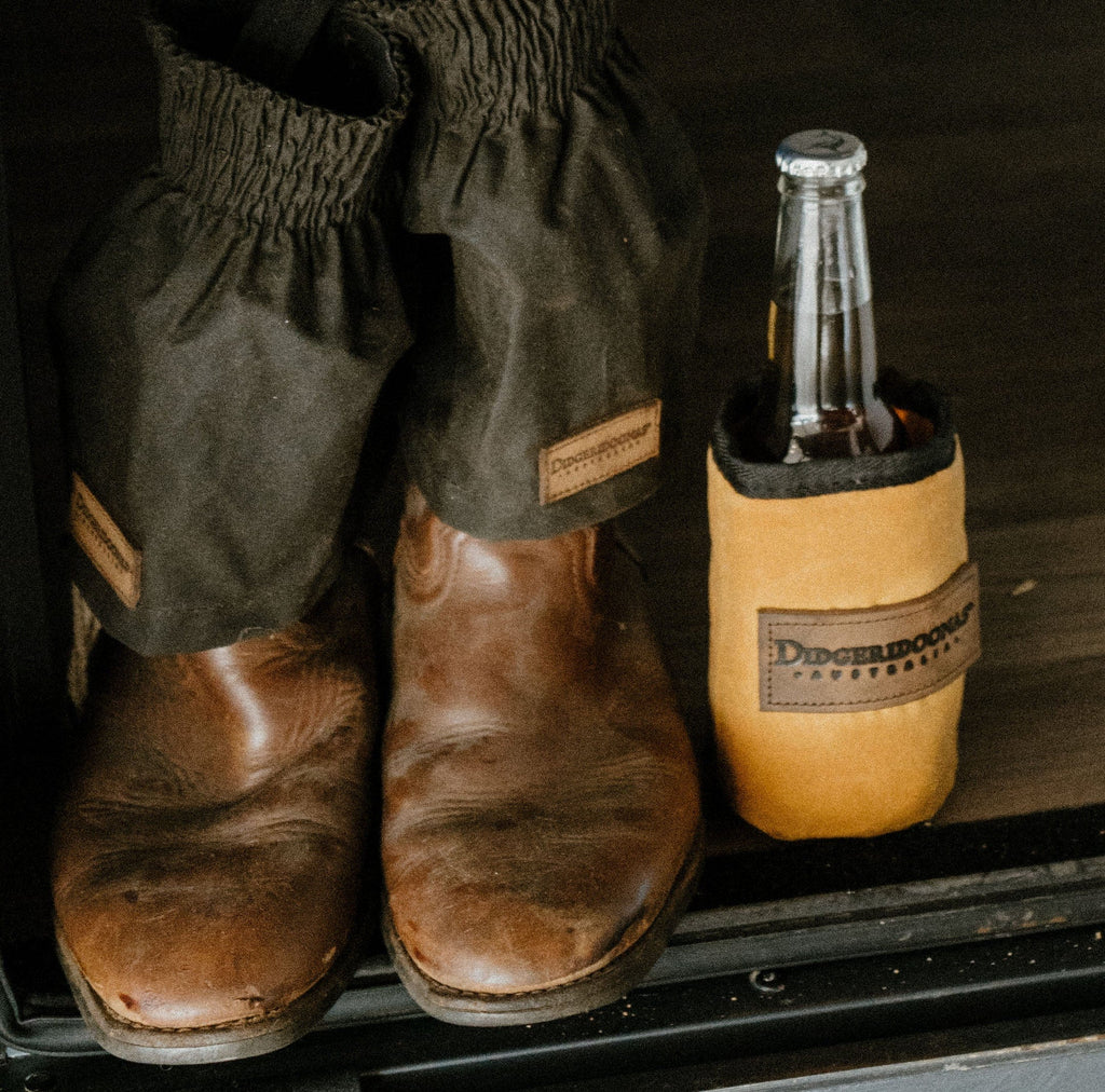Oilskin Stockman's Stubbie Holder - Didgeridoonas - Coco Blue