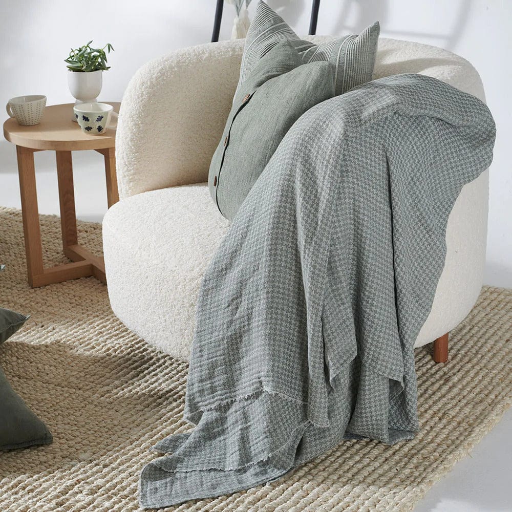 Ordonne Throw | Pistachio - Eadie - Coco Blue