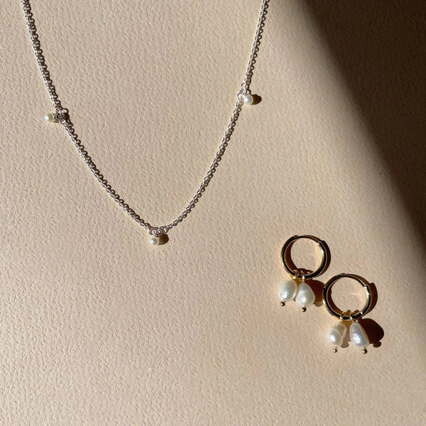 Orion Pearl Necklace | Gold - Linda Tahija - Coco Blue