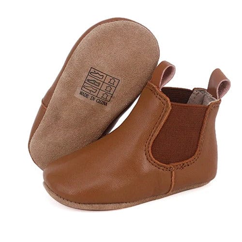 Pre-Walker Riding Boots | Tan Leather - Skeanie - Coco Blue