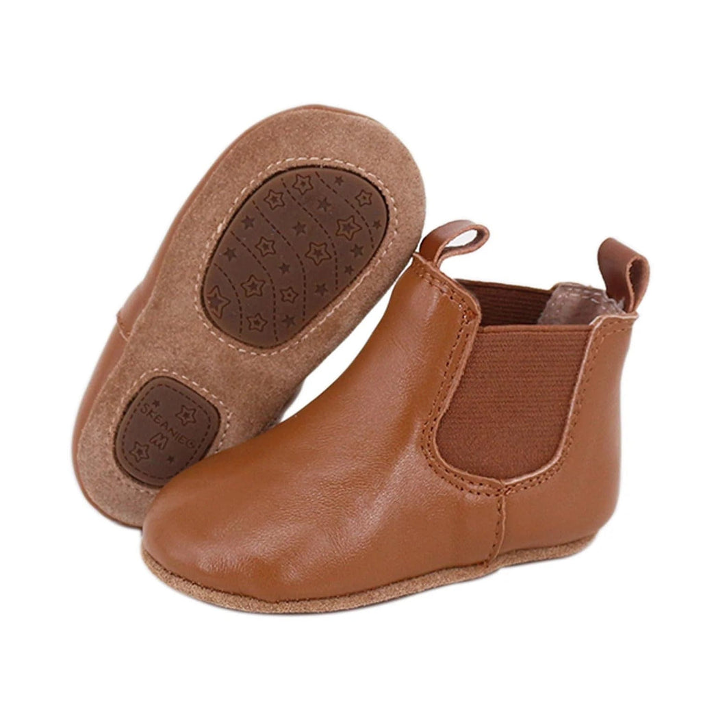 Pre-Walker Riding Boots | Tan Leather - Skeanie - Coco Blue