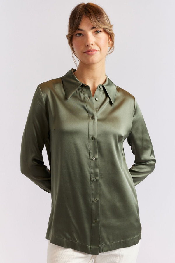Primrose Silk Shirt | Fern - Alessandra - Coco Blue