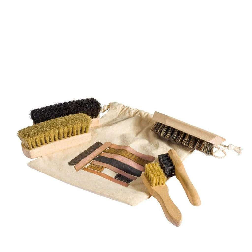 Shoe Shine Kit in Bag - Redecker - Coco Blue