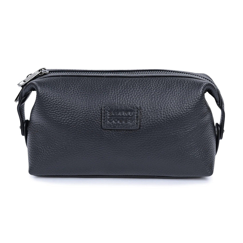 Short Haul Leather Wash Bag - Saint Cobes - Coco Blue