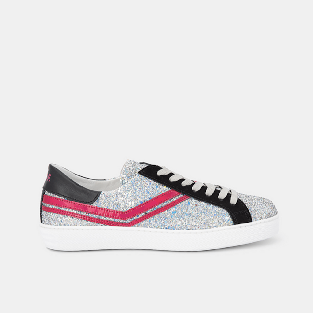 Skinney Sneaker | Iridiscent Glitter - Dept. Of Finery - Coco Blue