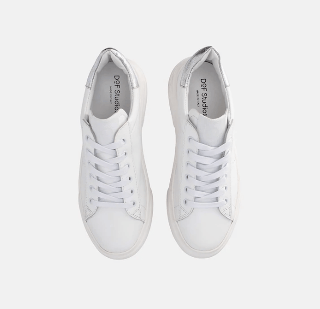 Sofia Sneaker | Bianco/Silver - Dept. of Finery - Coco Blue