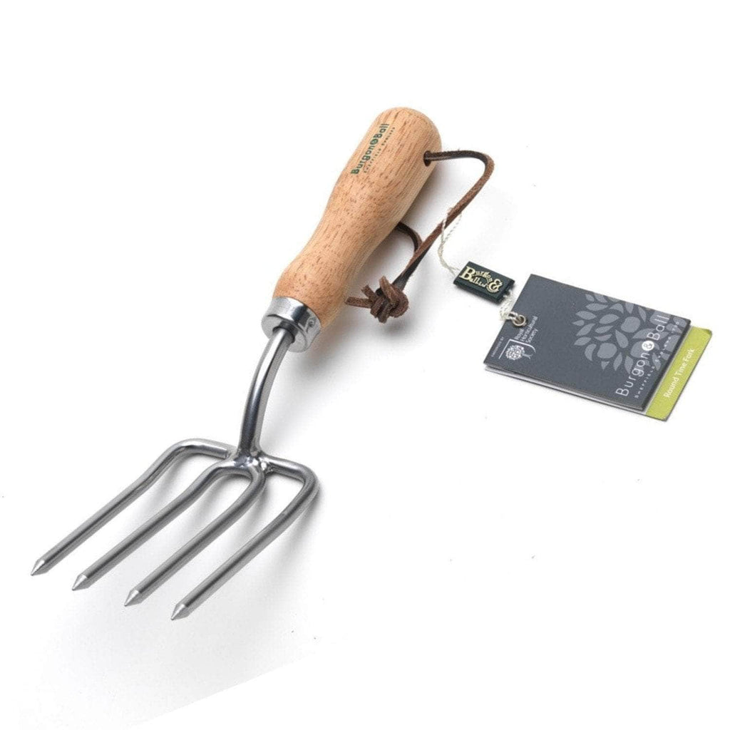 Stainless Steel Round Tine Fork - Burgon & Ball - Coco Blue