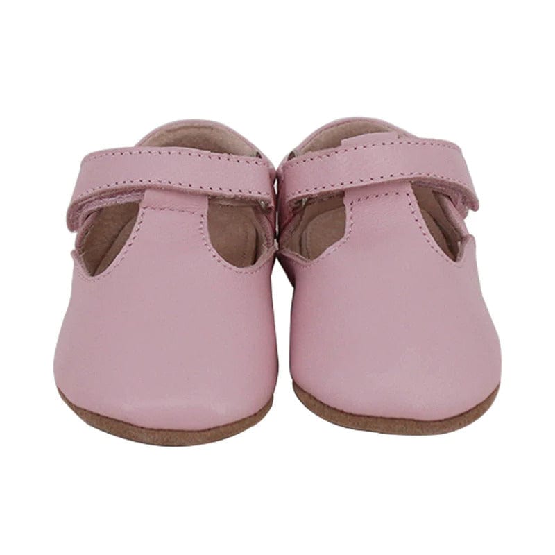 T-Bar Pre-Walker Shoes | Pink Leather - Skeanie - Coco Blue