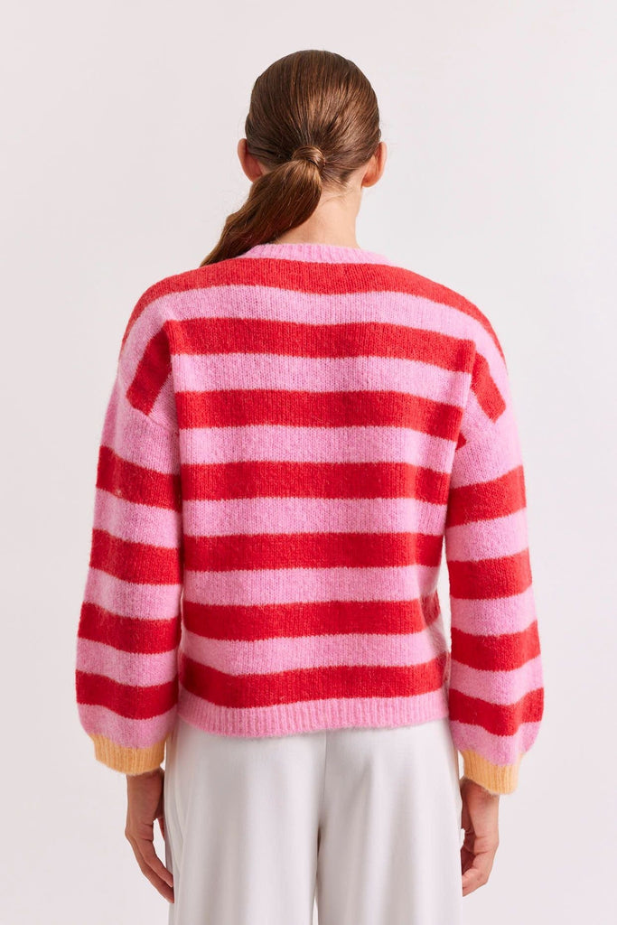 Tabby Stripe Sweater | Tomato - Alessandra - Coco Blue