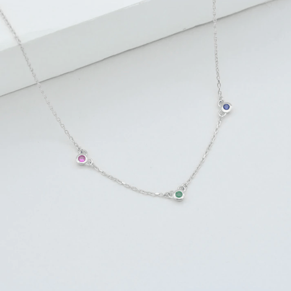 Trilogy Satellite Necklace | Silver - Linda Tahija - Coco Blue