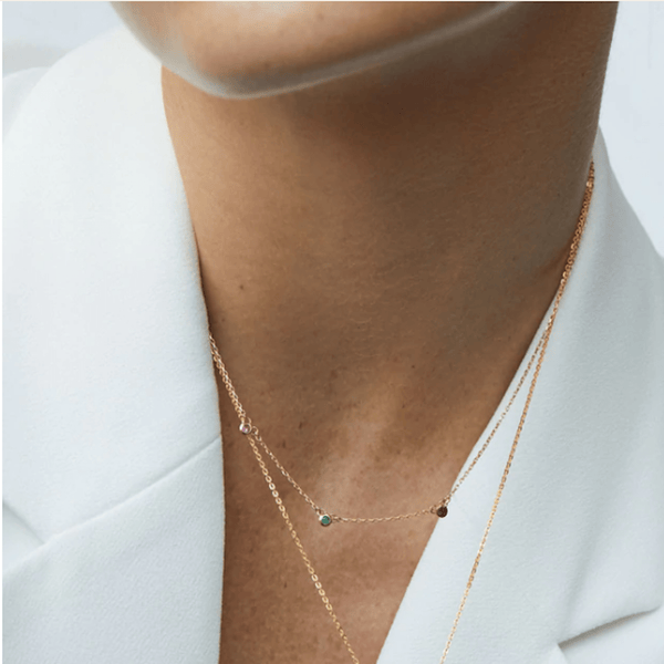 Trilogy Satellite Necklace | Silver - Linda Tahija - Coco Blue