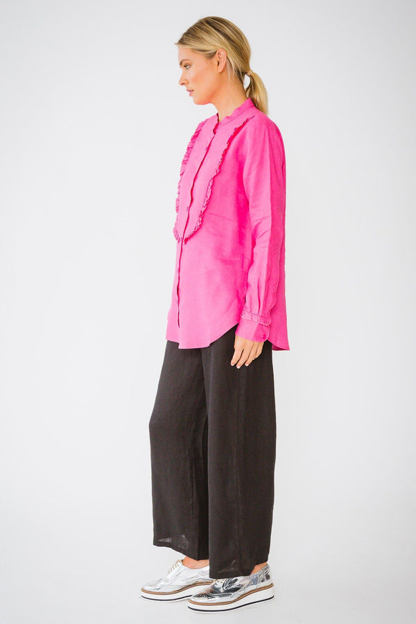 Tuxedo Shirt | Pink - Alessandra - Coco Blue