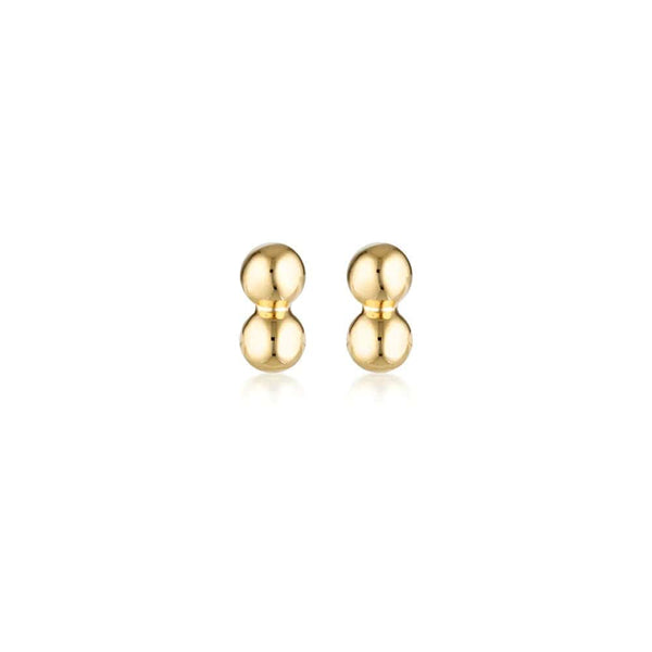 Twin Stud Earrings | Gold - Linda Tahija - Coco Blue