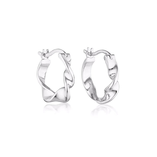 Twist Hoop Earrings | Gold & Silver - Linda Tahija - Coco Blue