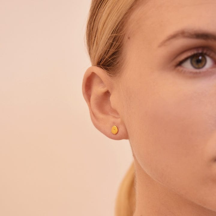 Vega Stud Earrings | Yellow Gold - Linda Tahija - Coco Blue
