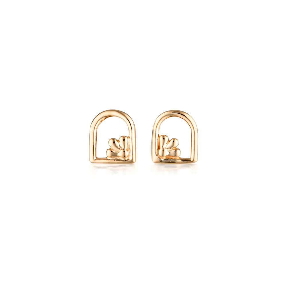 View Stud Earrings | Rose Gold - Linda Tahija - Coco Blue