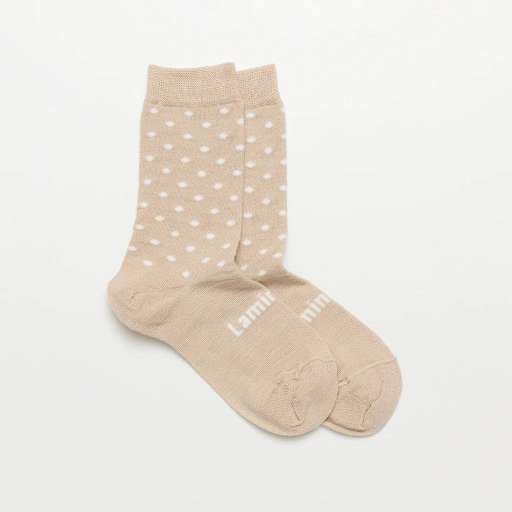 Women's Merino Crew Socks | Truffle - Lamington - Coco Blue