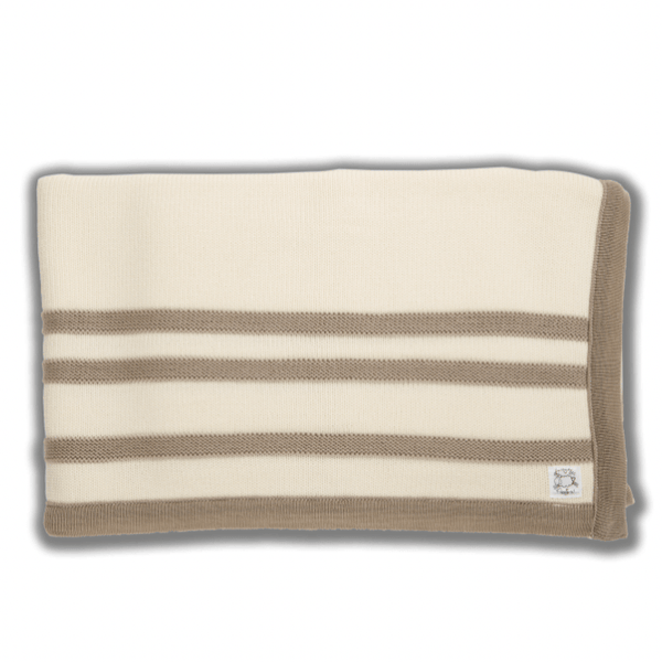 Woollen Baby Blanket | Classic Cream & Latte - Leroy Mac - Coco Blue