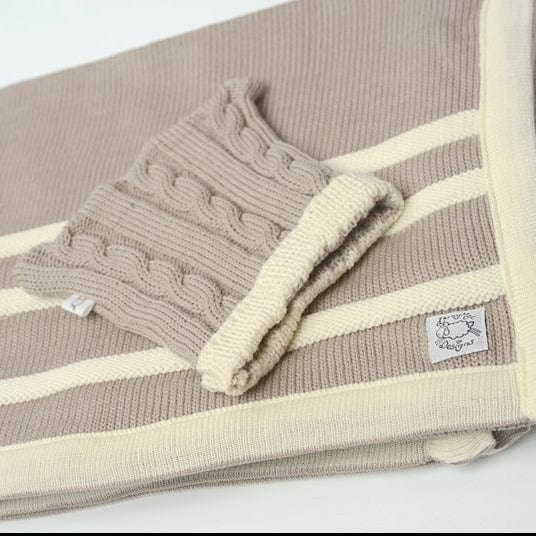 Woollen Baby Blanket | Classic Latte & Cream - Leroy Mac - Coco Blue